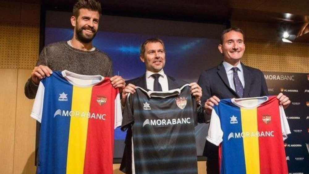 Gerard Piqué durante un acto institucional con el Andorra Gerard Piqué durante un acto institucional con el Andorra