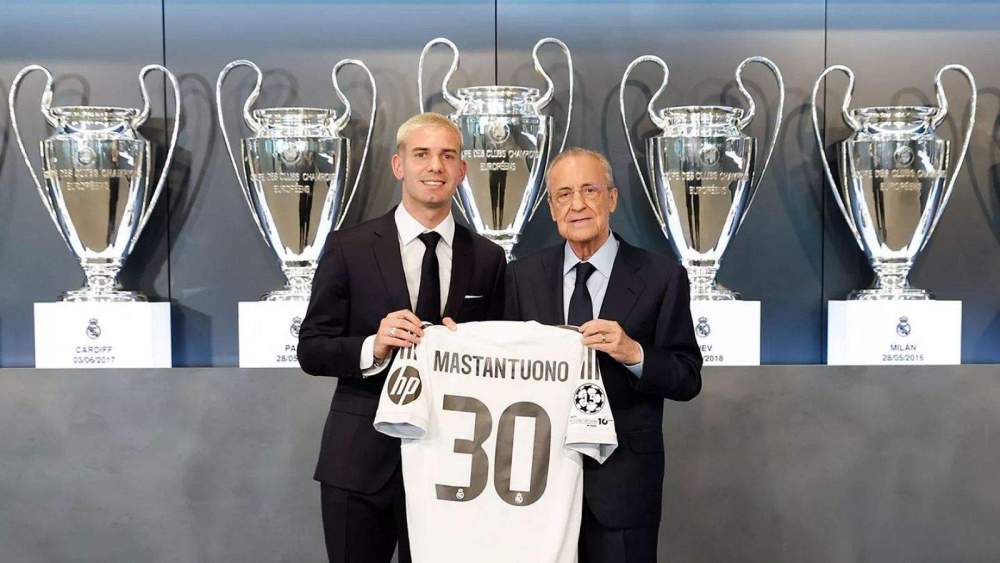 Franco Mastantuono y Florentino Pérez