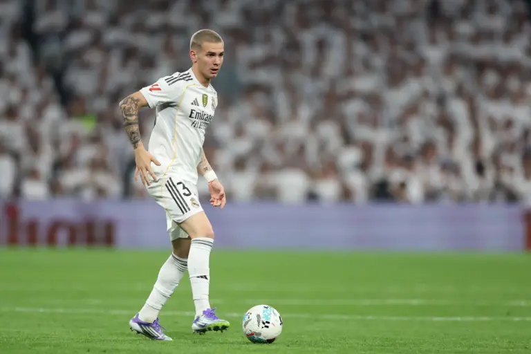 Mastantuono, durante su debut en LaLiga con el Real Madrid