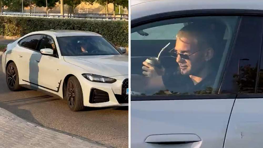 Franco Mastantuono y su BMW Franco Mastantuono y su BMW
