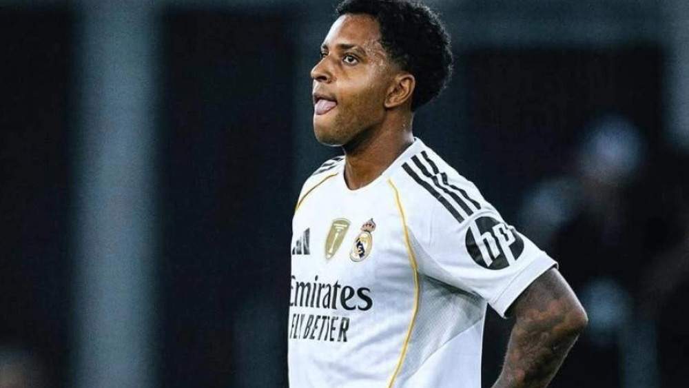 Rodrygo jugando con el Real Madrid