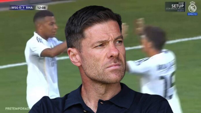 Xabi Alonso alucinó con el gol de Mbappé y Guler. 