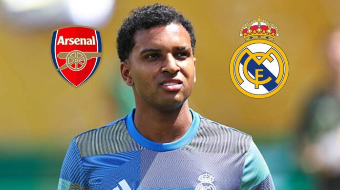 Rodrygo, entre Arsenal y Real Madrid.