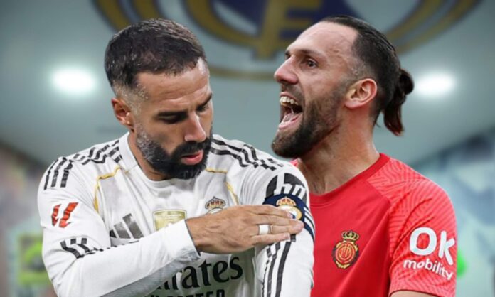 Dani Carvajal y Vedar charlaron después del encuentro en el Santiago Bernabéu entre el Real Madrid y el Mallorca.