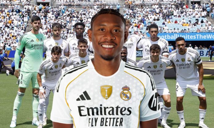 David Alaba y el once del Real Madrid en el Mundial de Clubes. 