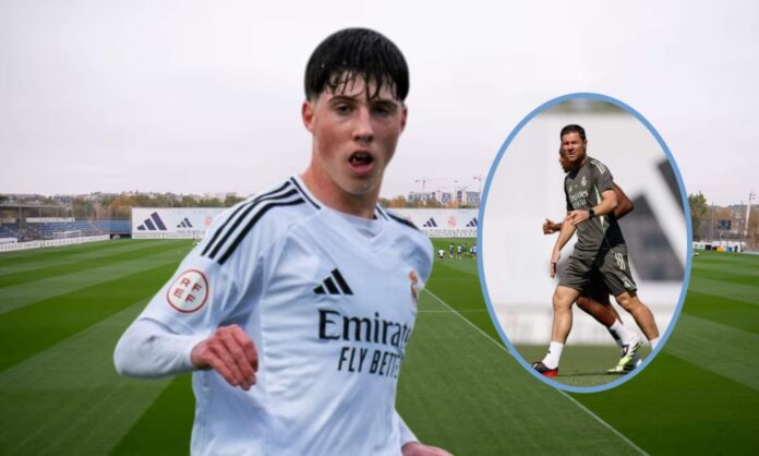 Xabi Alonso ha contado con el canterano Diego Lacosta para el entrenamiento de este domingo.