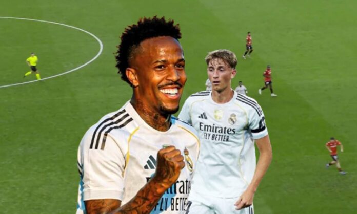 Eder Militao y Dean Huijsen en el Real Madrid - Osasuna.