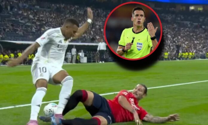 El árbitro catalán que desvela si fue penalti a Mbappé en la polémica del Real Madrid – Osasuna


