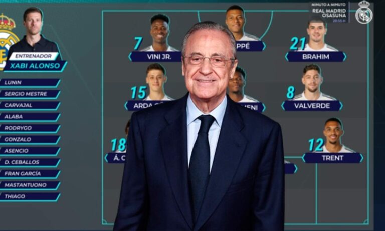 Florentino. Alineación
