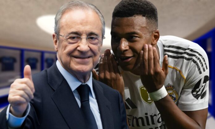 Florentino Pérez felicitó a Kylian Mbappé después de su 