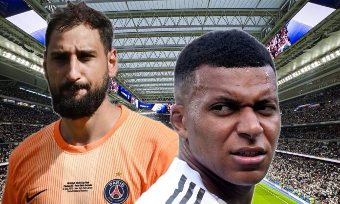 La reacción de Mbappé tras apartar el PSG a Donnarumma: 