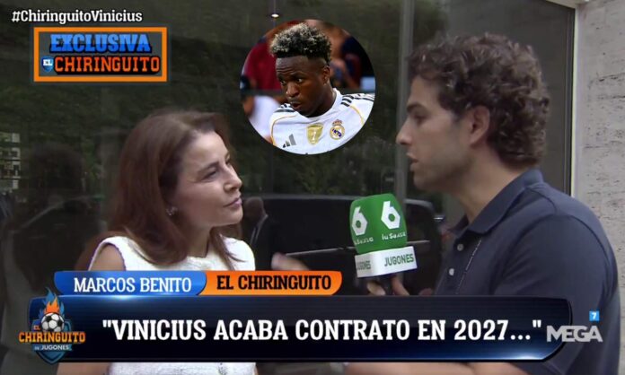 Rafaela Pimenta hablando sobre la renovación de Vinícius Júnior con el Real Madrid.