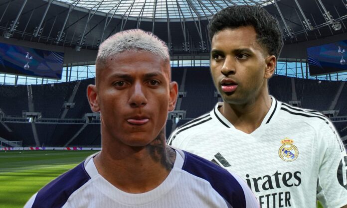 Richarlison empuja a Rodrygo al Tottenham