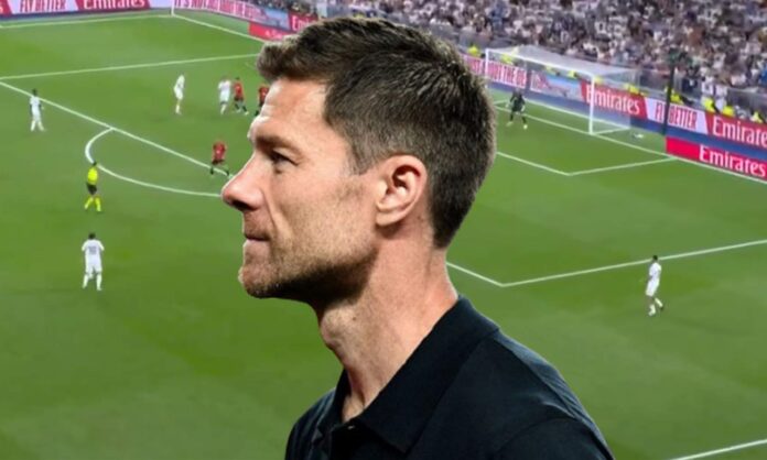 Xabi Alonso y una captura del Real Madrid - Mallorca. 