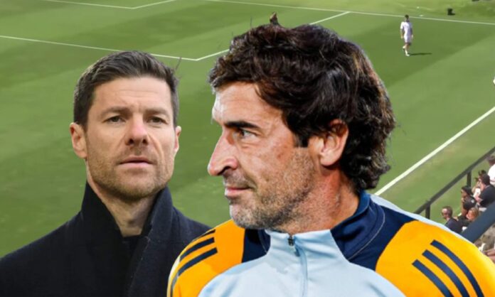 Xabi Alonso, Raúl González y una captura de un partido del Real Madrid Castilla. 