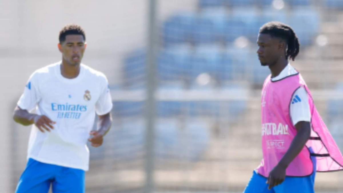 Bellingham y Camavinga entrenándose a las órdenes de Xabi Alonso