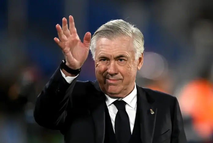 Carlo Ancelotti, en un partido con el Real Madrid antes de fichar por Brasil