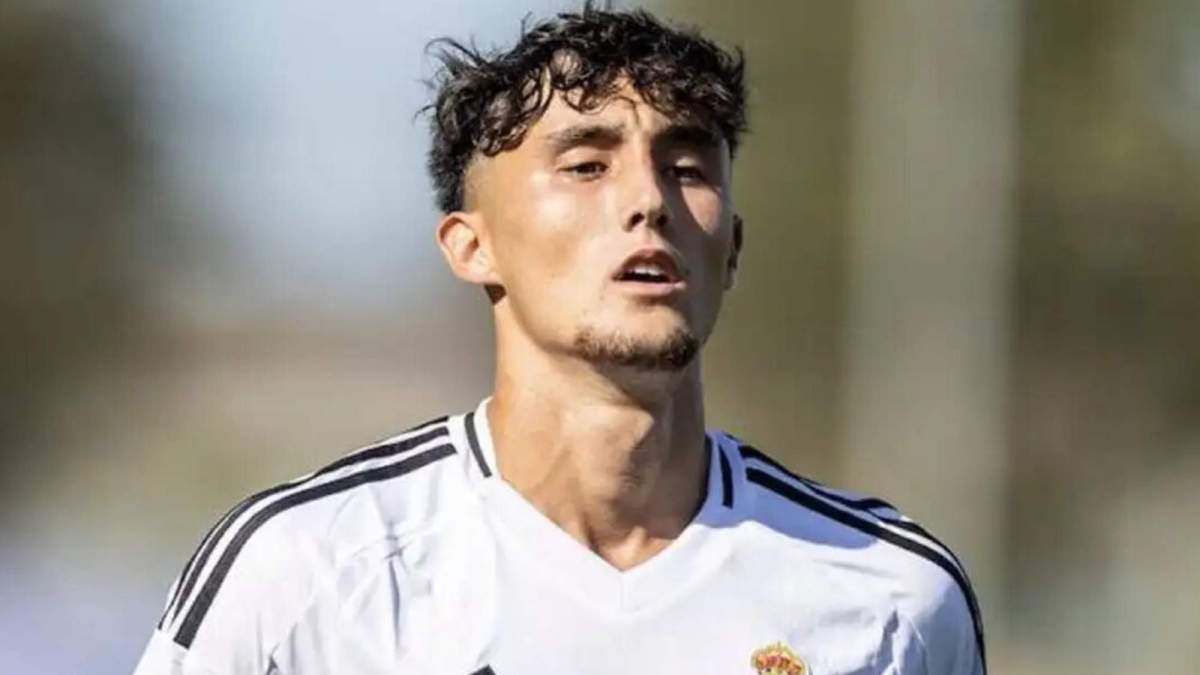 Jesús Fortea durante un partido con la cantera del Real Madrid