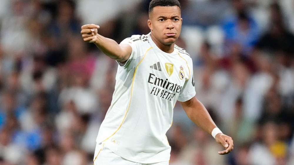 Mbappé con el Real Madrid esta temporada