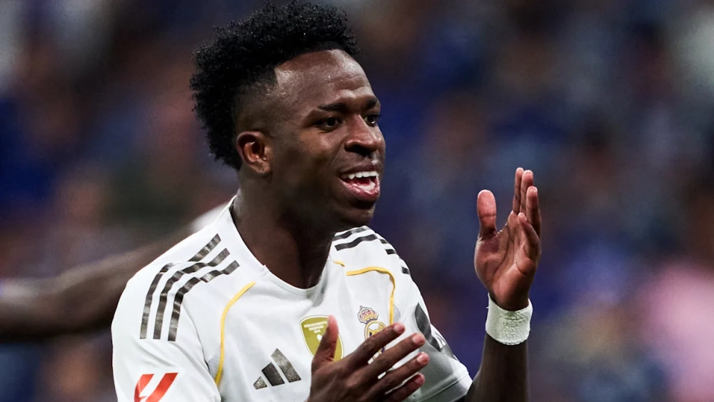 Vinícius Júnior jugando un partido con el Real Madrid. Vinícius Júnior jugando un partido con el Real Madrid.