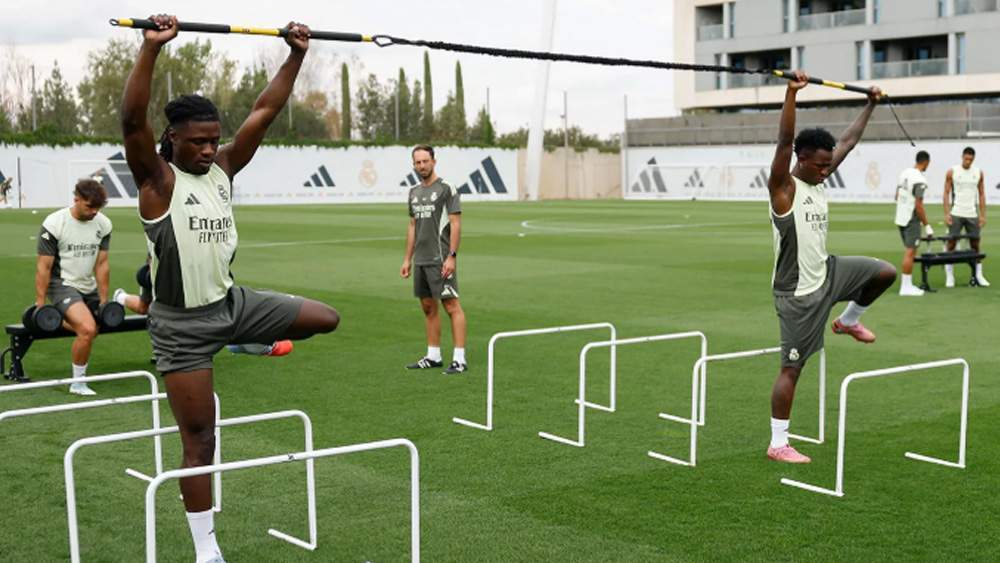 Camavinga entrenando hoy