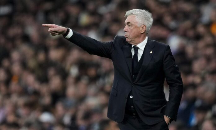 Carlo Ancelotti, durante un partido de su segunda etapa como entrenador del Real Madrid.