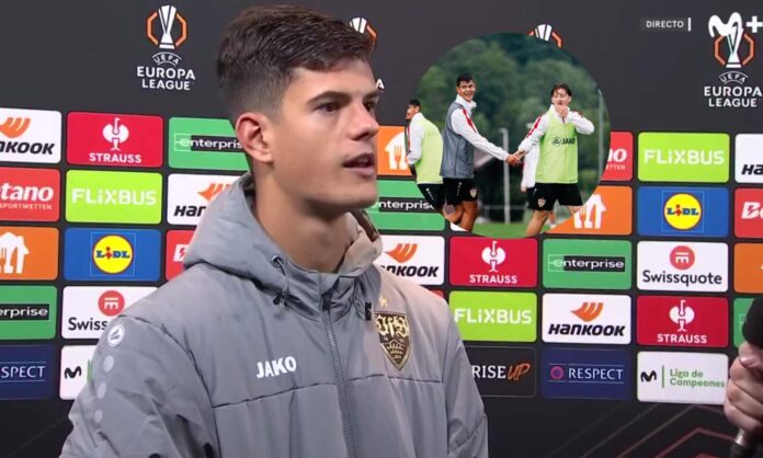 Chema Andrés después del partido de ayer y una foto de él con Stiller.
