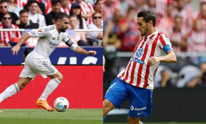 Dani Carvajal tuvo unas palabras con Koke tras el partido del Real Madrid con el Atlético.