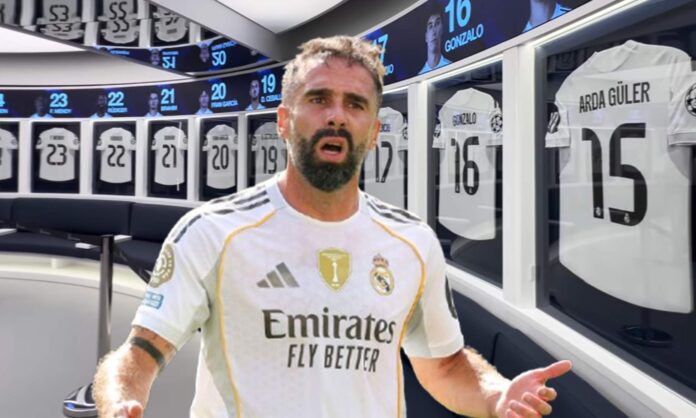 Dani Carvajal y el vestuario del Real Madrid.