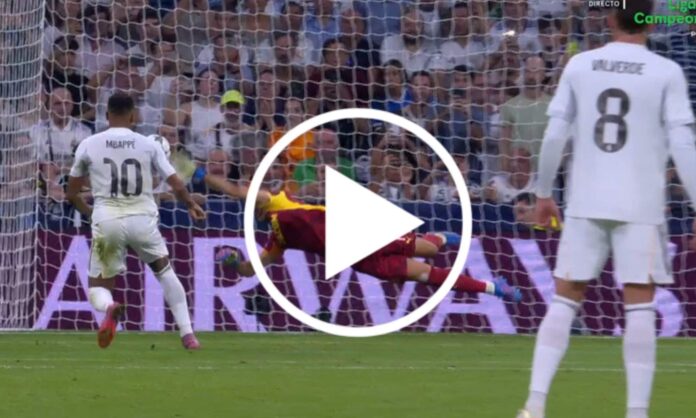 Kylian Mbappé ha marcado de penalti el primer gol del Real Madrid ante el Marsella en el debut del equipo en Champions.