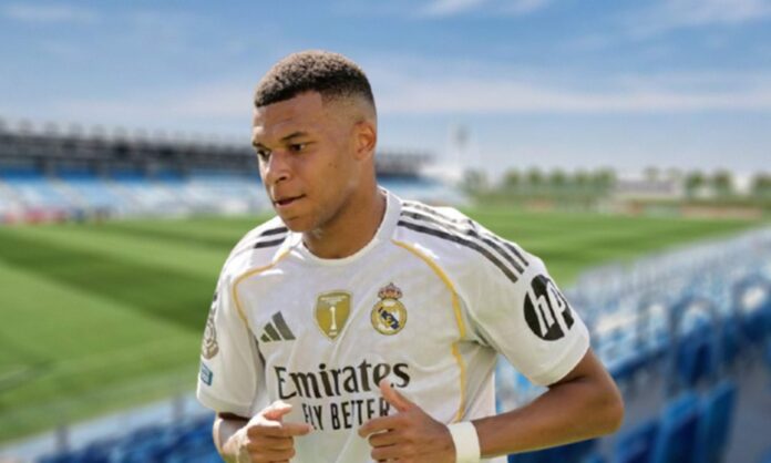 Kylian Mbappé y un campo de Valdebebas. 
