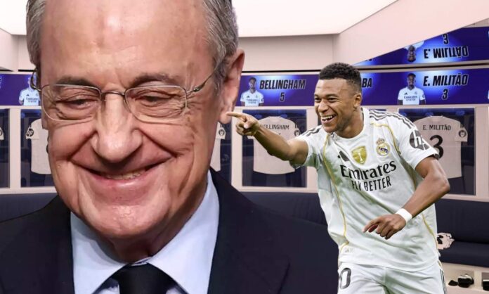 Florentino Pérez se fue a por Mbappé en el vestuario del Real Madrid