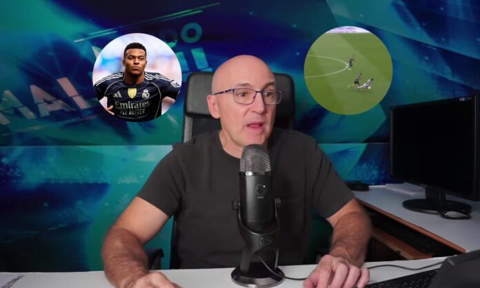 Maldini en su canal de Youtube y una foto de Kylian Mbappé y la roja de Huijsen.