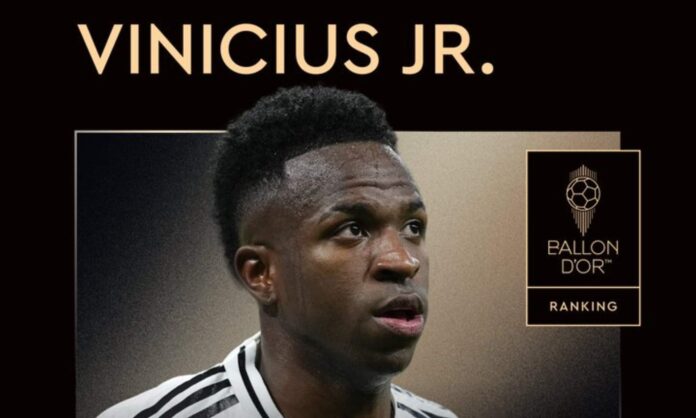 Vinicius, el número 16 en el Balón de Oro