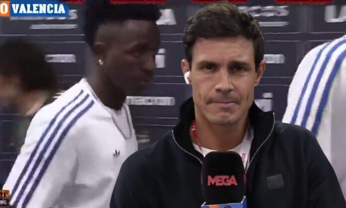 Vinícius reaccionó a la pregunta de Edu Aguirre después del partido contra el Levante