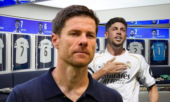 Xabi Alonso, Fede Valverde y el vestuario del Real Madrid en el Santiago Bernabéu.