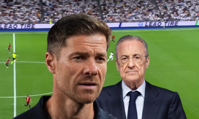 Xabi Alonso, Florentino Pérez y una captura del Real Madrid - Mallorca.