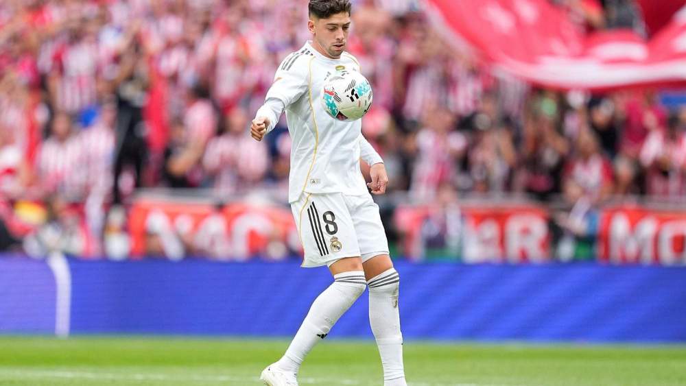 Fede Valverde, en el derbi del Metropolitano del pasado sábado, que fue su último partido con el Real Madrid.