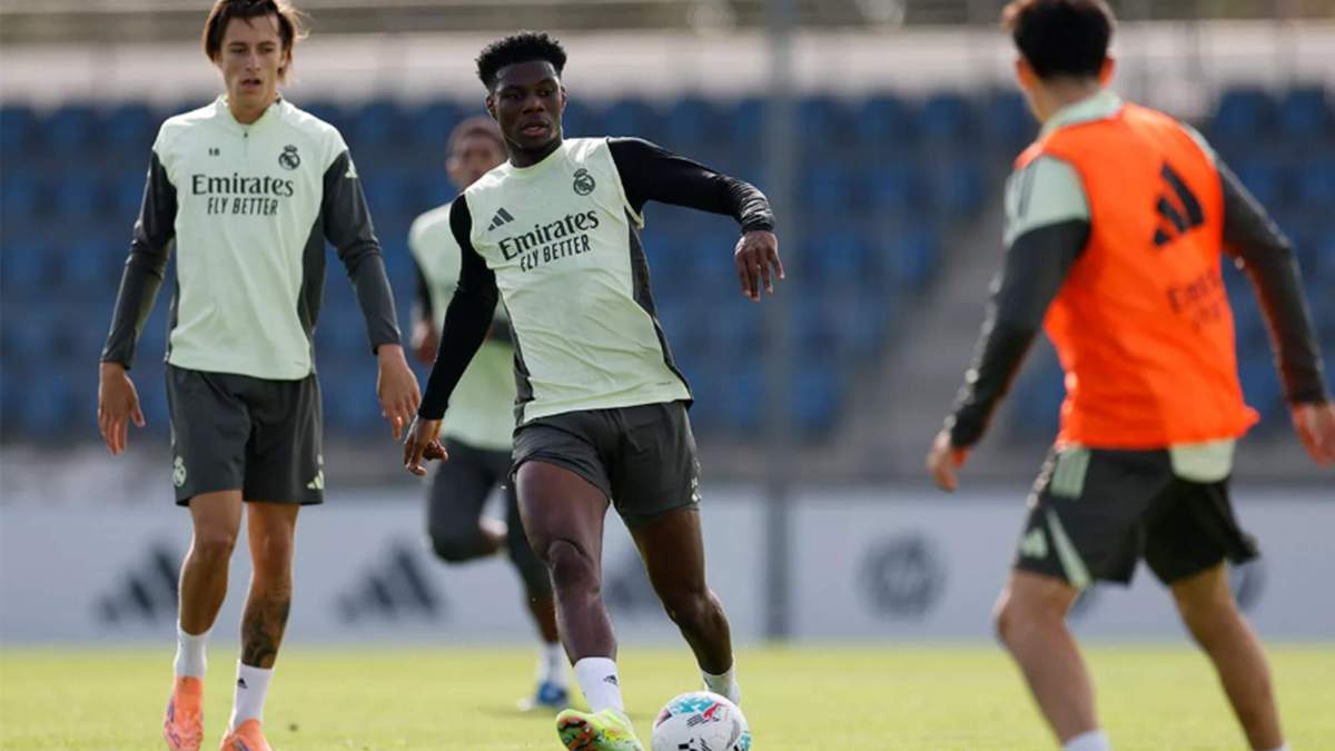 tchouameni carreras entrenamiento realmadrid tchouameni carreras entrenamiento realmadrid