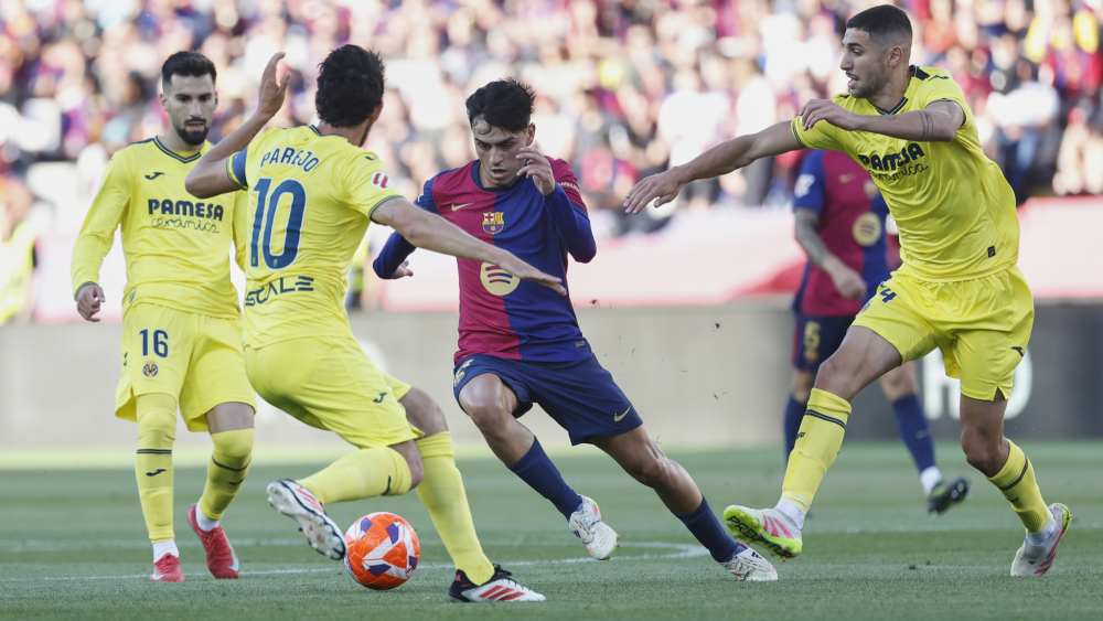 Una acción del último partido de Liga entre FC Barcelona y Villarreal Una acción del último partido de Liga entre FC Barcelona y Villarreal