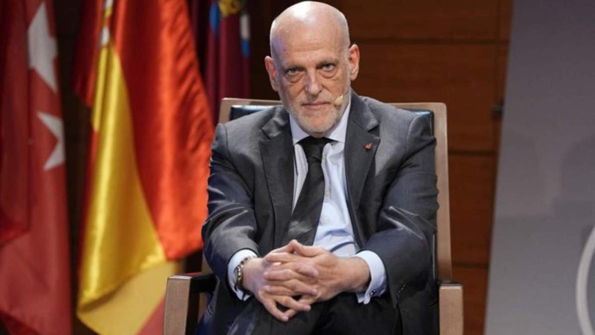 Javier Tebas, presidente de la Liga, durante un evento reciente. Javier Tebas, presidente de la Liga, durante un evento reciente.