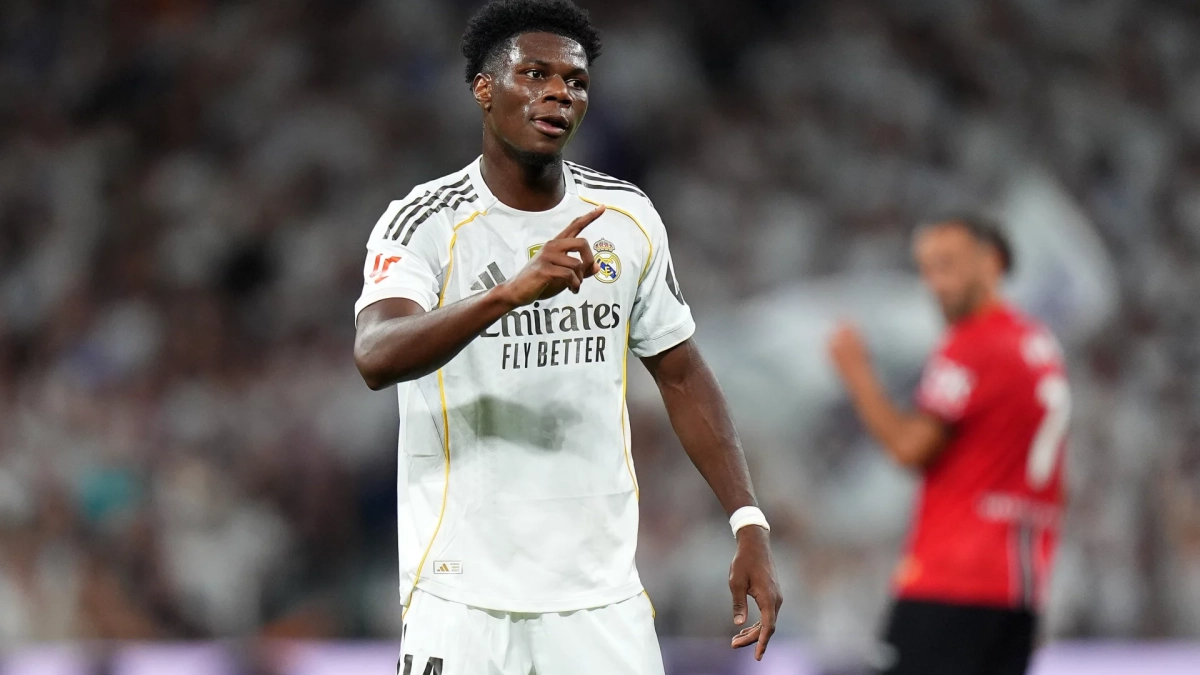 Tchouaméni durante un partido en el Bernabéu