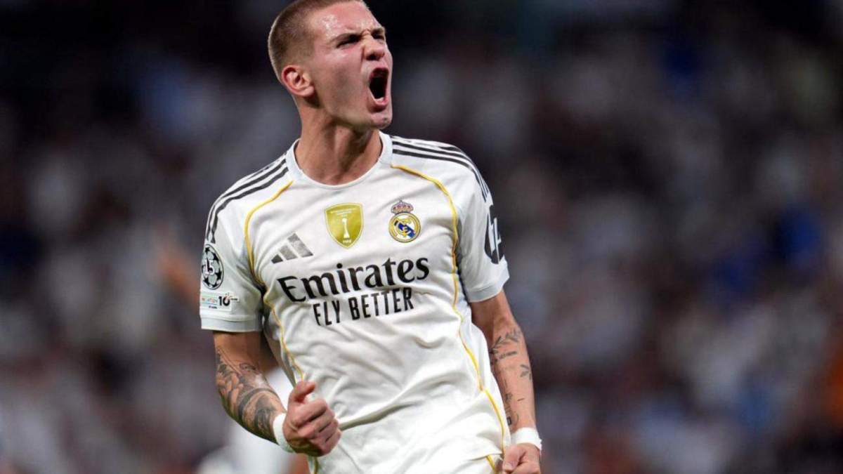Franco Mastantuono durante un partido del Real Madrid. Franco Mastantuono durante un partido del Real Madrid.