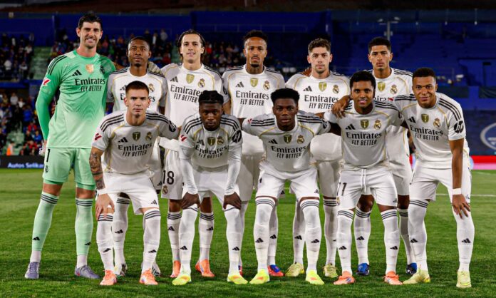 Alineación inicial del Real Madrid ante el Getafe en el partido de esta noche en el Coliseum.