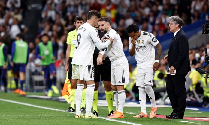 El Real Madrid anuncia otra grave lesión de Carvajal en Dani Carvajal vuelve a lesionarse de gravedad y es otra baja que se une a las de Antonio Rüdiger y David Alaba en el Real Madrid.