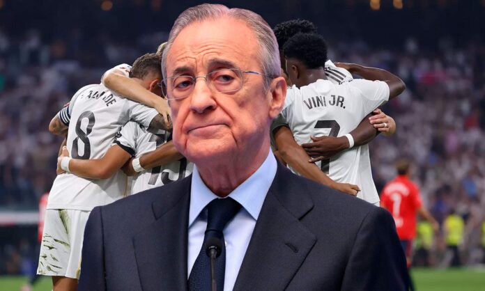 Supera a Pedri y Fermín Florentino ha fichado al mejor Florentino Pérez y jugadores del Real Madrid dándose un abrazo.