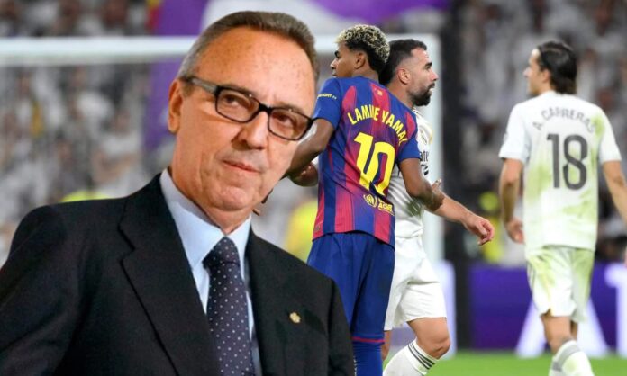 El fracasado de Gaspart insulta a Carvajal por lo de Joan Gaspart y una foto de Lamine Yamal y Dani Carvajal durante el último Clásico.