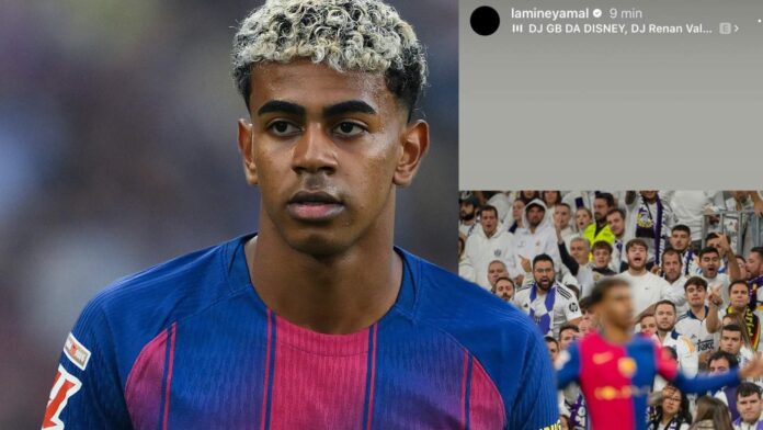 Lamine Yamal y otra provocación al Real Madrid a horas Lamine Yamal y otra provocación al Real Madrid a horas del Clásico: se ríe del Bernabéu