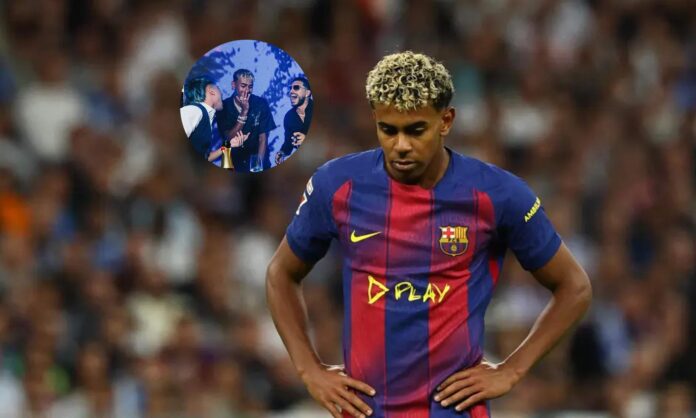 Lamine Yamal se fue de fiesta tras perder el Clásico Lamine Yamal cabizbajo y una foto suya en una fiesta.