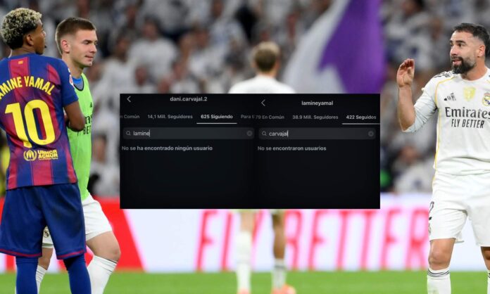 El choque de Carvajal y Lamine Yamal llega a las Lamine Yamal y Dani Carvajal se han dejado de seguir en redes sociales tras el encontronazo que tuvieron en el Clásico del Santiago Bernabéu entre el Real Madrid y el Barcelona.